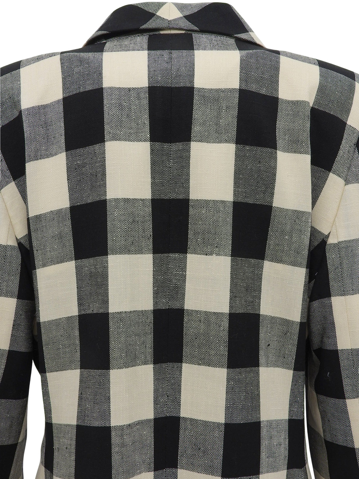 Gingham Check Pattern Jacket in Black/White