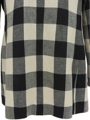 Gingham Check Pattern Jacket in Black/White