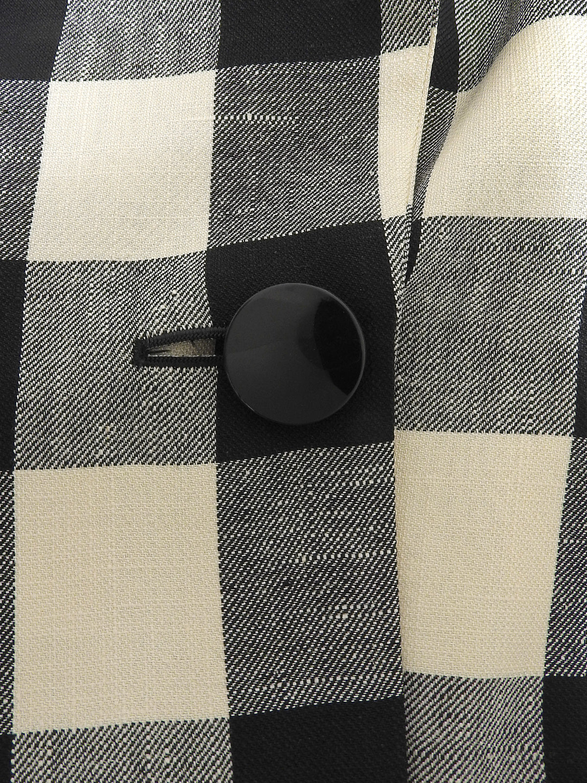 ギンガムチェックパターンジャケット ブラック/ホワイト