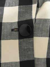 ギンガムチェックパターンジャケット ブラック/ホワイト