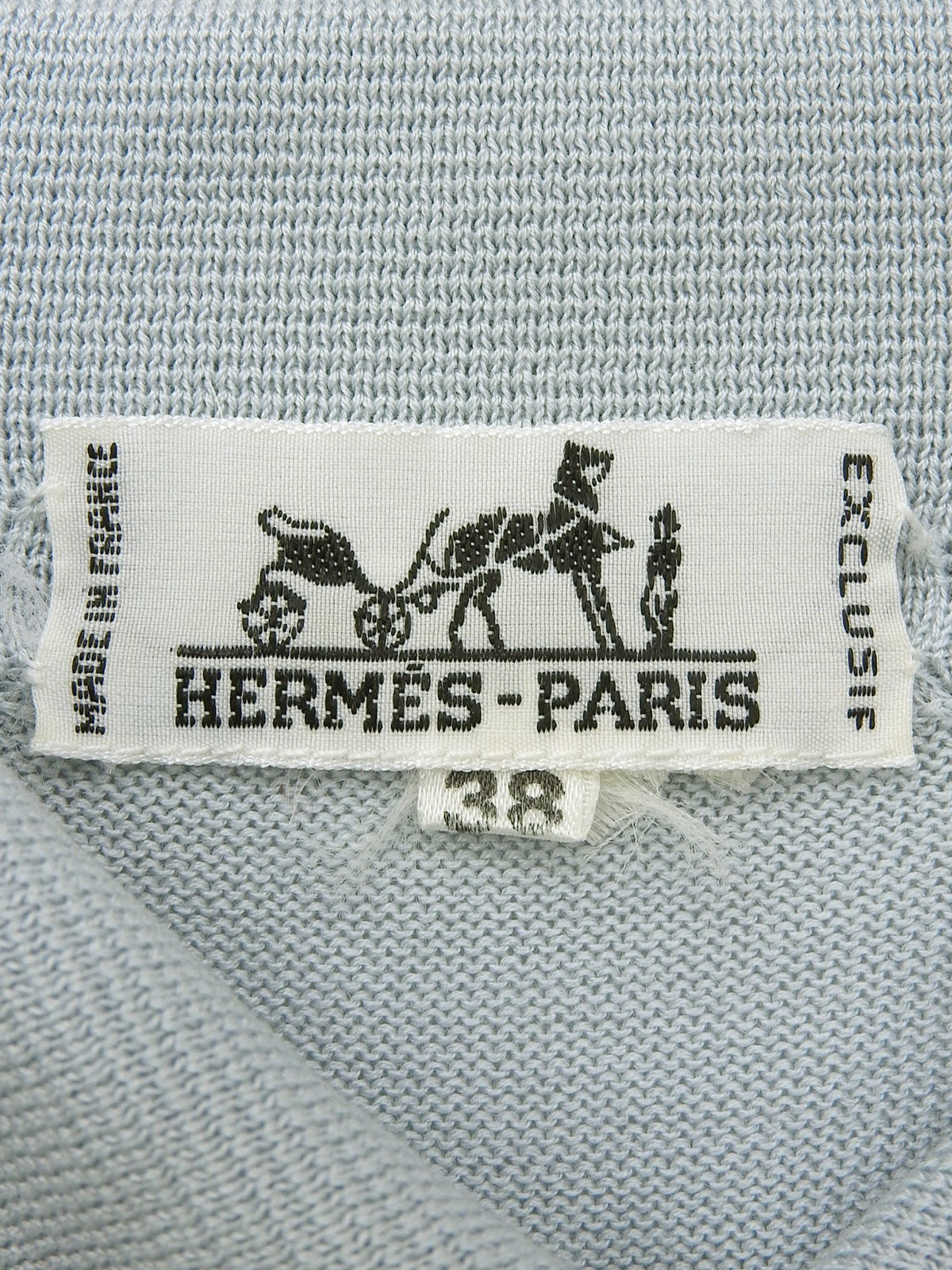 シルクニットコンビストーンパターンポロシャツ ライトブルー/マルチ