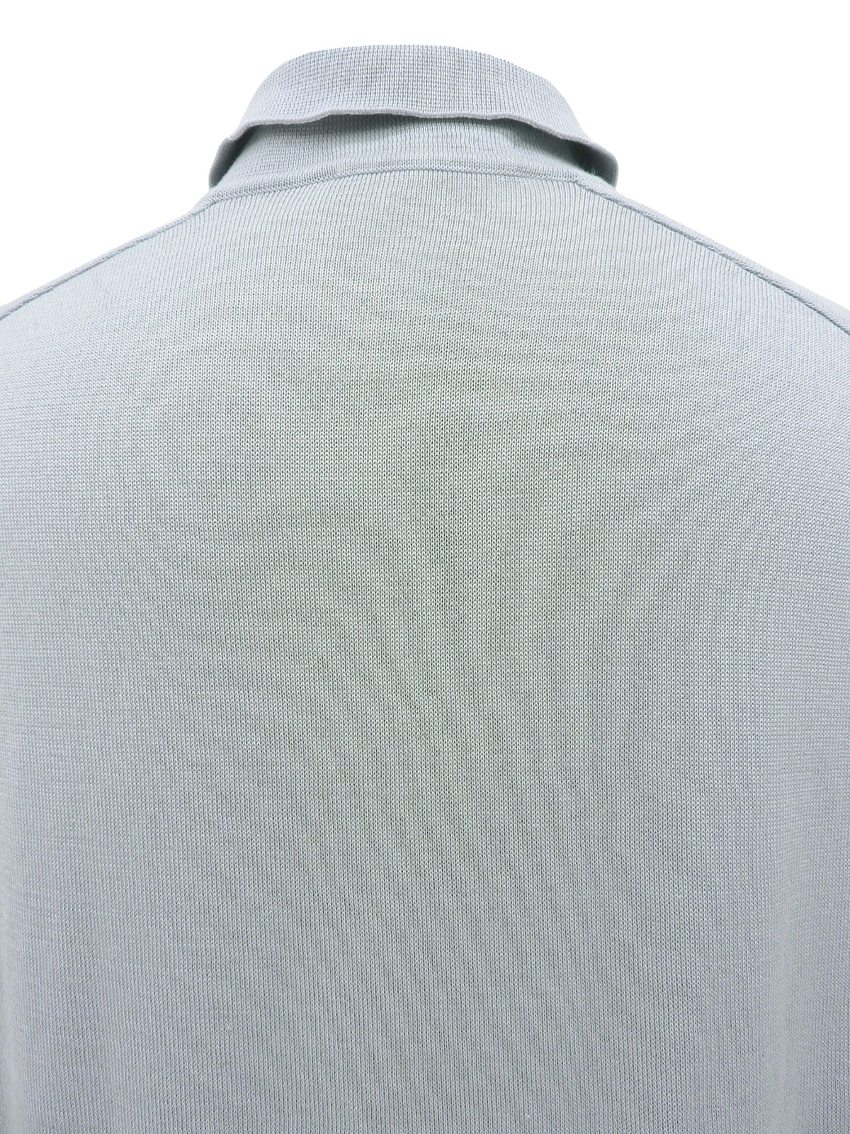 シルクニットコンビストーンパターンポロシャツ ライトブルー/マルチ