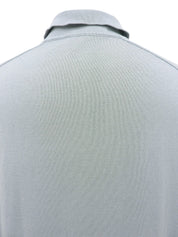 シルクニットコンビストーンパターンポロシャツ ライトブルー/マルチ