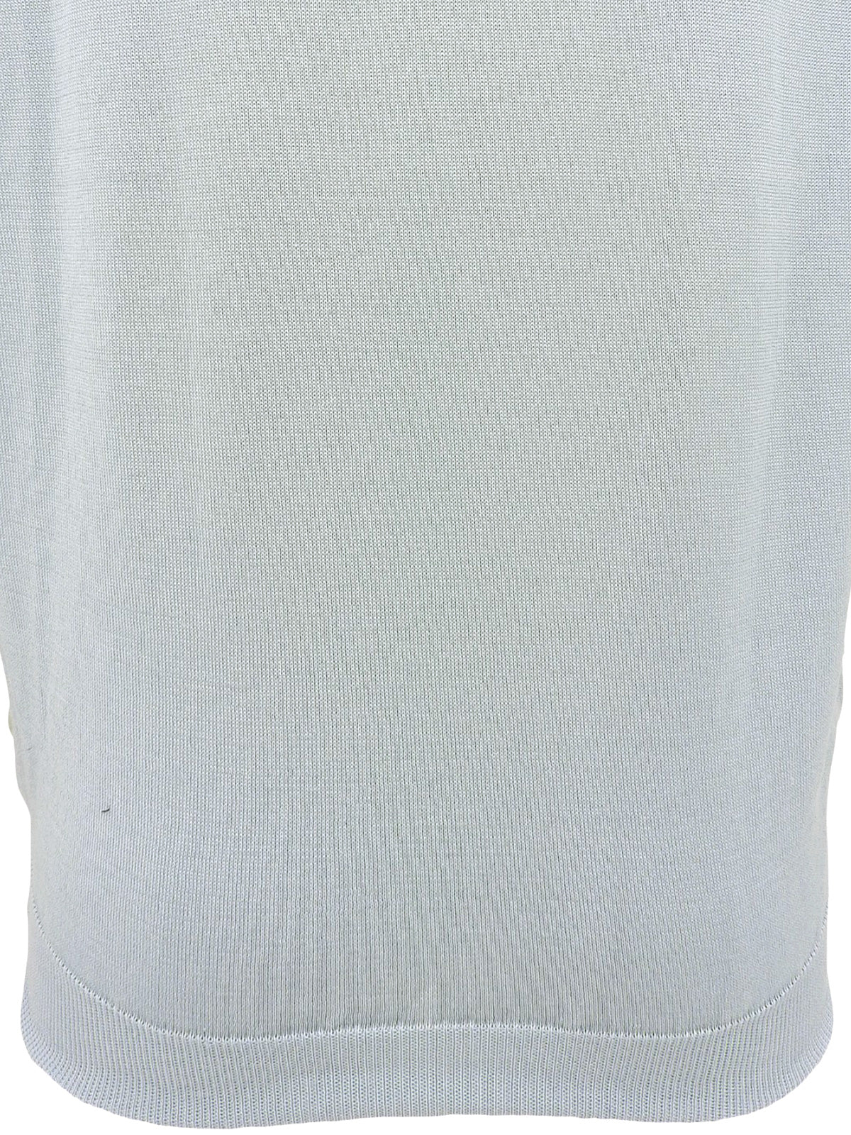 シルクニットコンビストーンパターンポロシャツ ライトブルー/マルチ