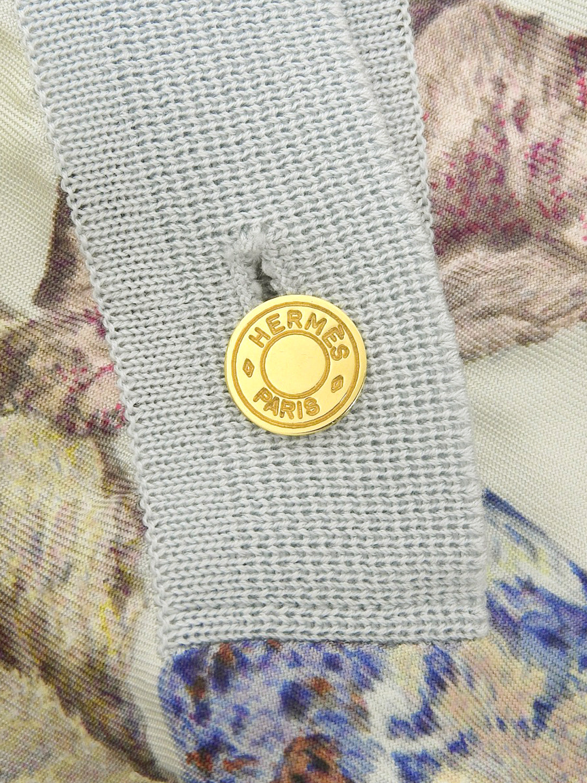 シルクニットコンビストーンパターンポロシャツ ライトブルー/マルチ