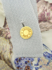 シルクニットコンビストーンパターンポロシャツ ライトブルー/マルチ