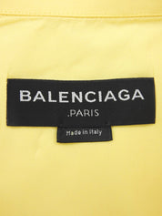 コットンスナップボタンポロシャツ イエロー