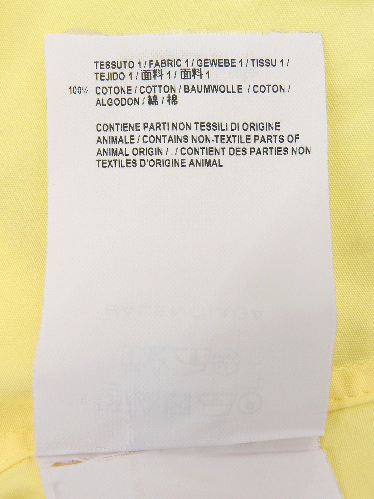 コットンスナップボタンポロシャツ イエロー