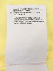 コットンスナップボタンポロシャツ イエロー