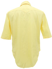 コットンスナップボタンポロシャツ イエロー