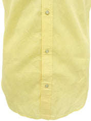 コットンスナップボタンポロシャツ イエロー
