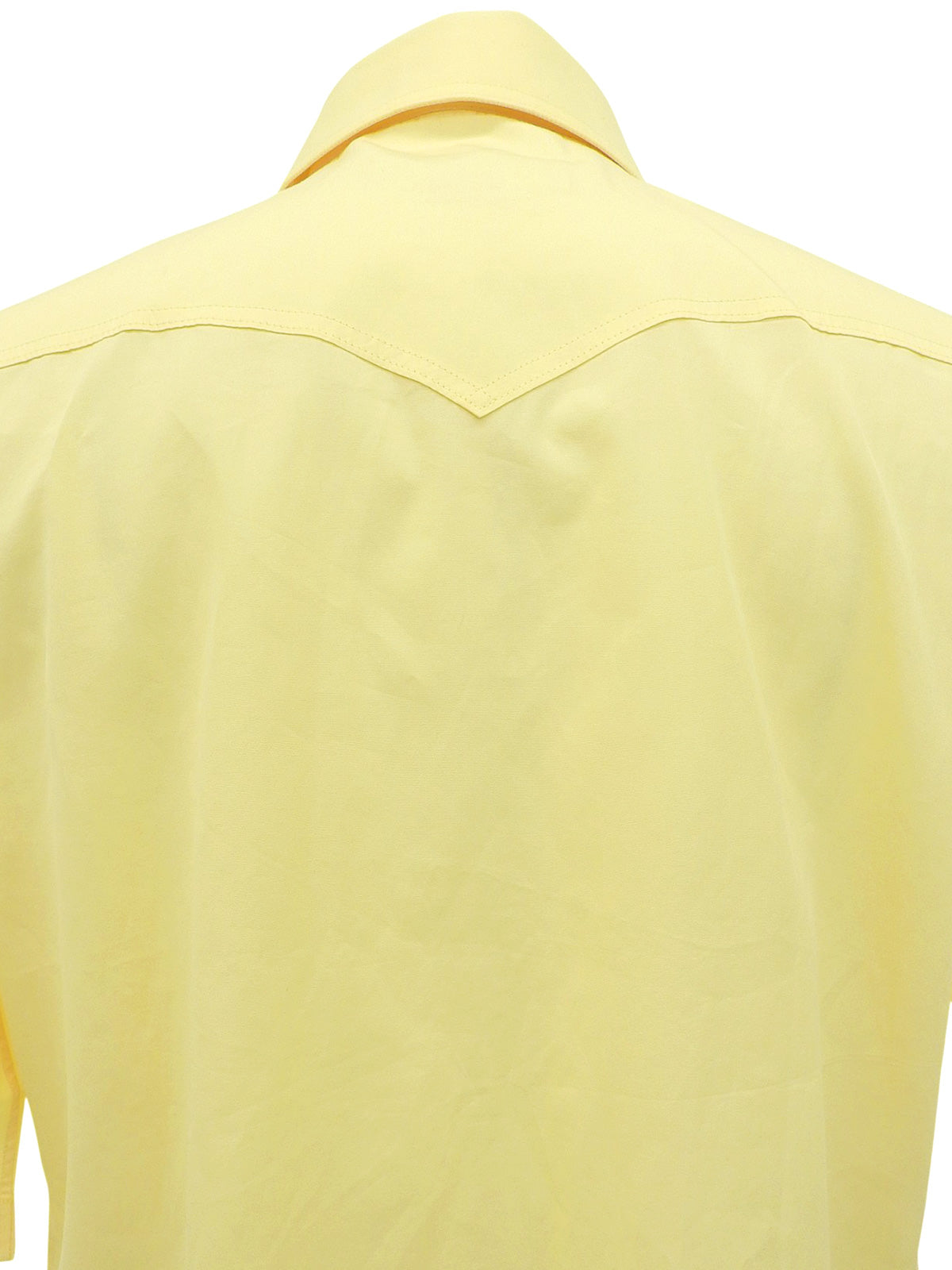 コットンスナップボタンポロシャツ イエロー