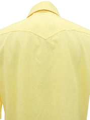 コットンスナップボタンポロシャツ イエロー