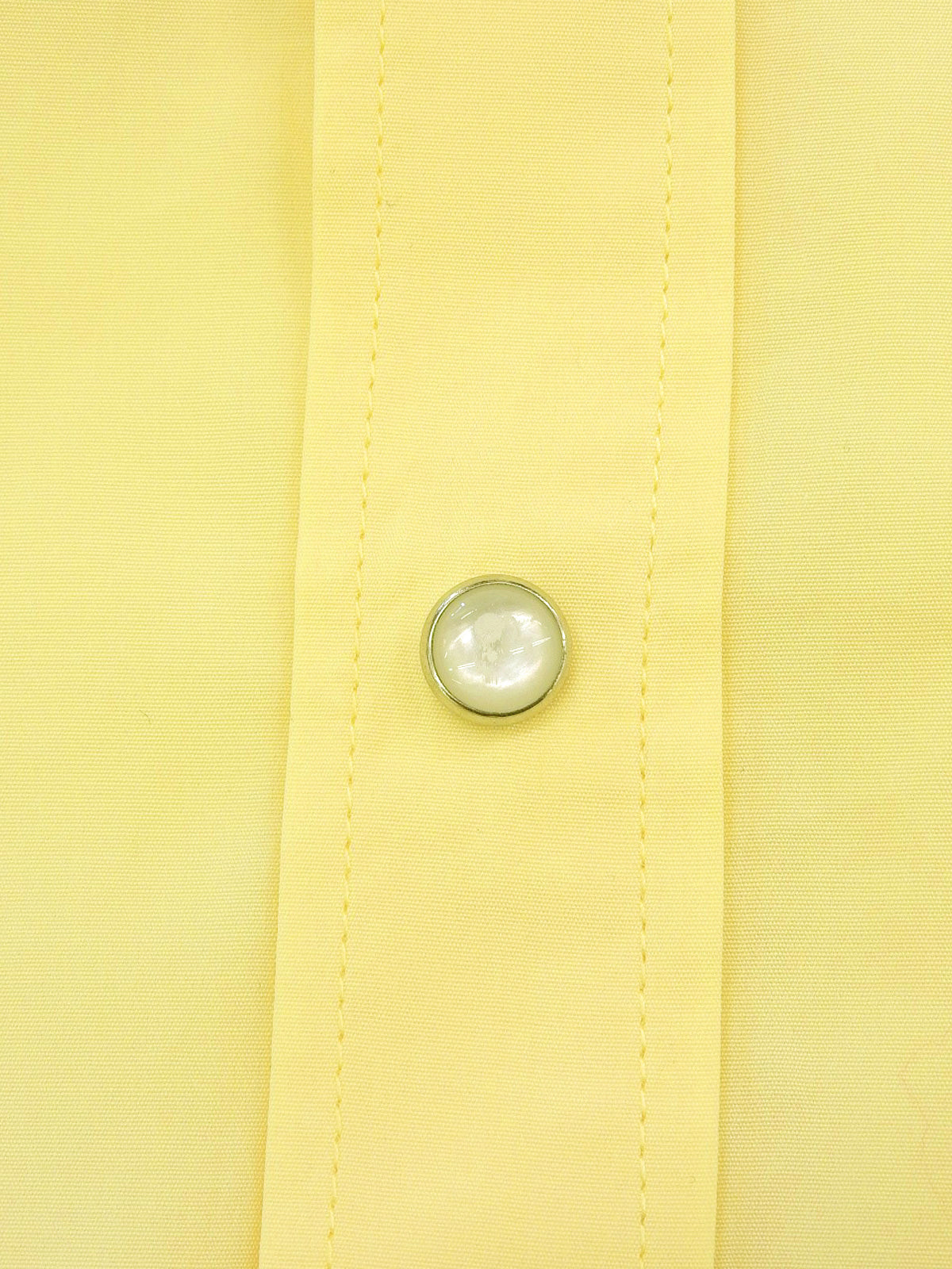 Yellow cotton snap button polo shirt