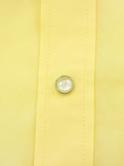 Yellow cotton snap button polo shirt