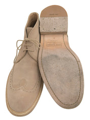 スエードウイングチップチャッカブーツ　ベージュ