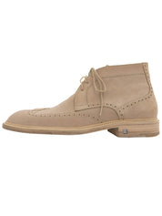 スエードウイングチップチャッカブーツ　ベージュ