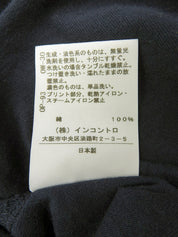 チェーンリボンデザイン長袖トップス ネイビー/レッド