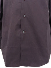 チェックパターン長袖シャツ ボルドー/グレー