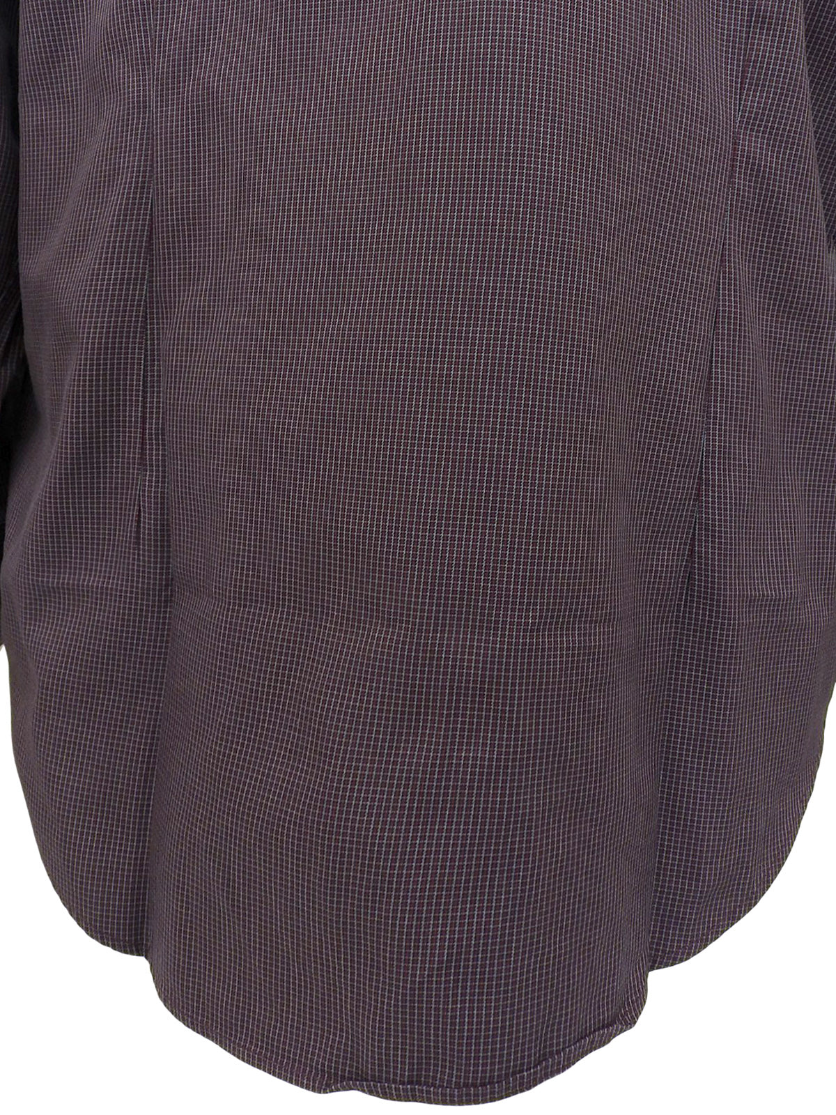 チェックパターン長袖シャツ ボルドー/グレー