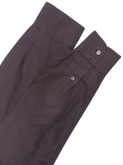 チェックパターン長袖シャツ ボルドー/グレー