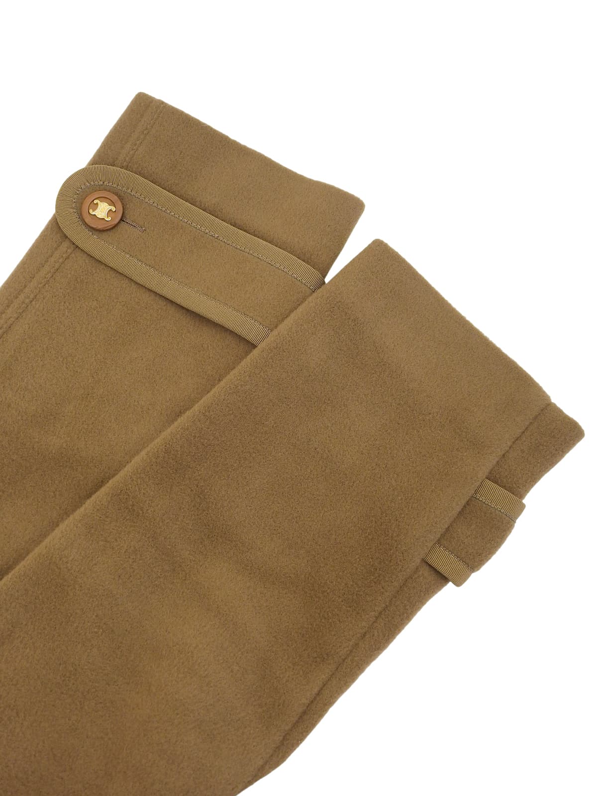 Macadam Wood Button Long Coat Brown