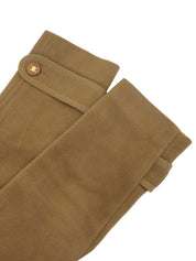 Macadam Wood Button Long Coat Brown