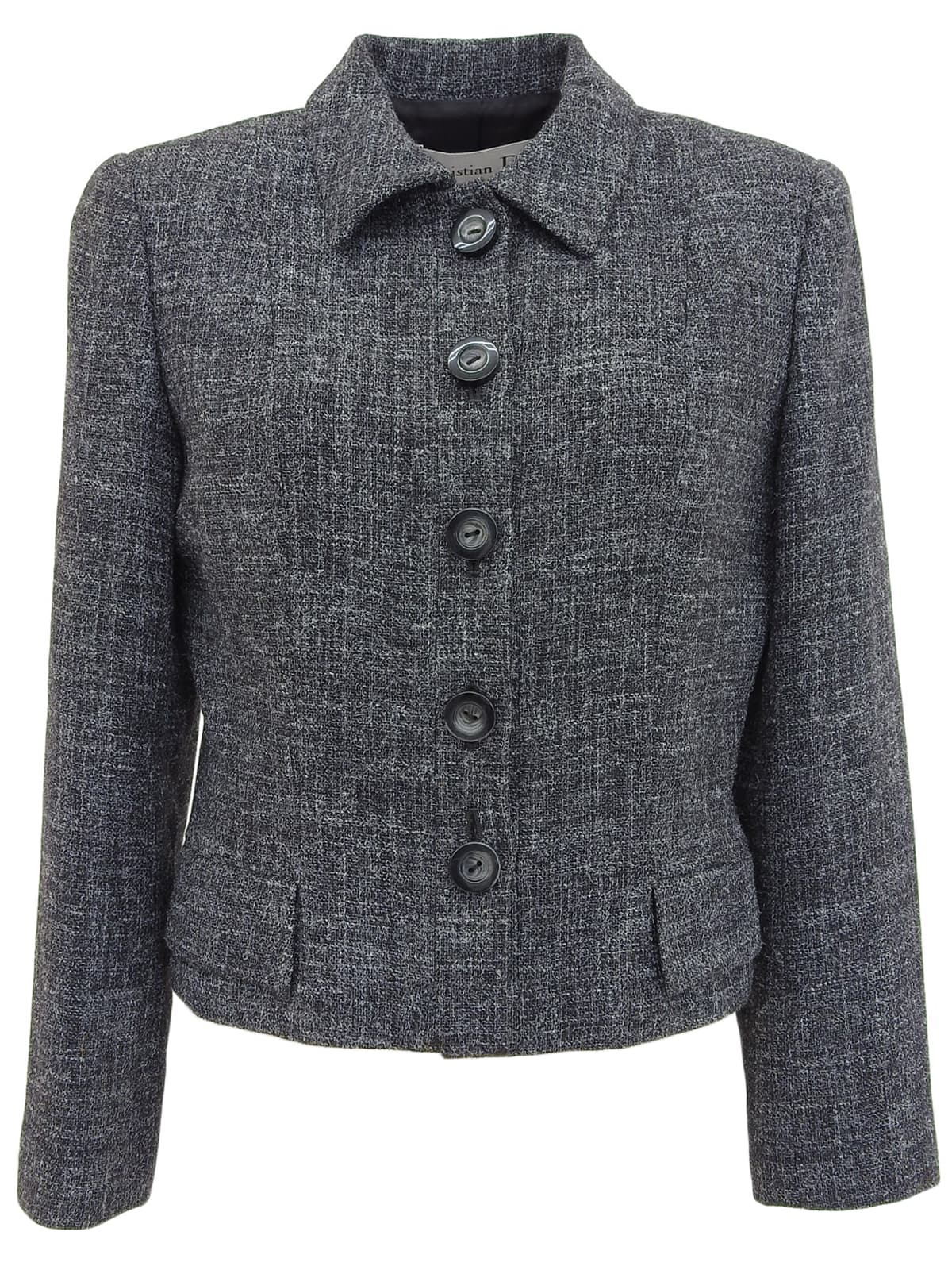 Grey wool short jacket