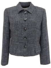 Grey wool short jacket