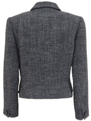 Grey wool short jacket