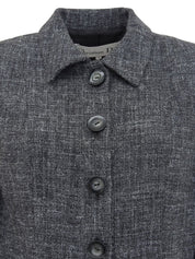 Grey wool short jacket