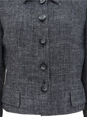 Grey wool short jacket