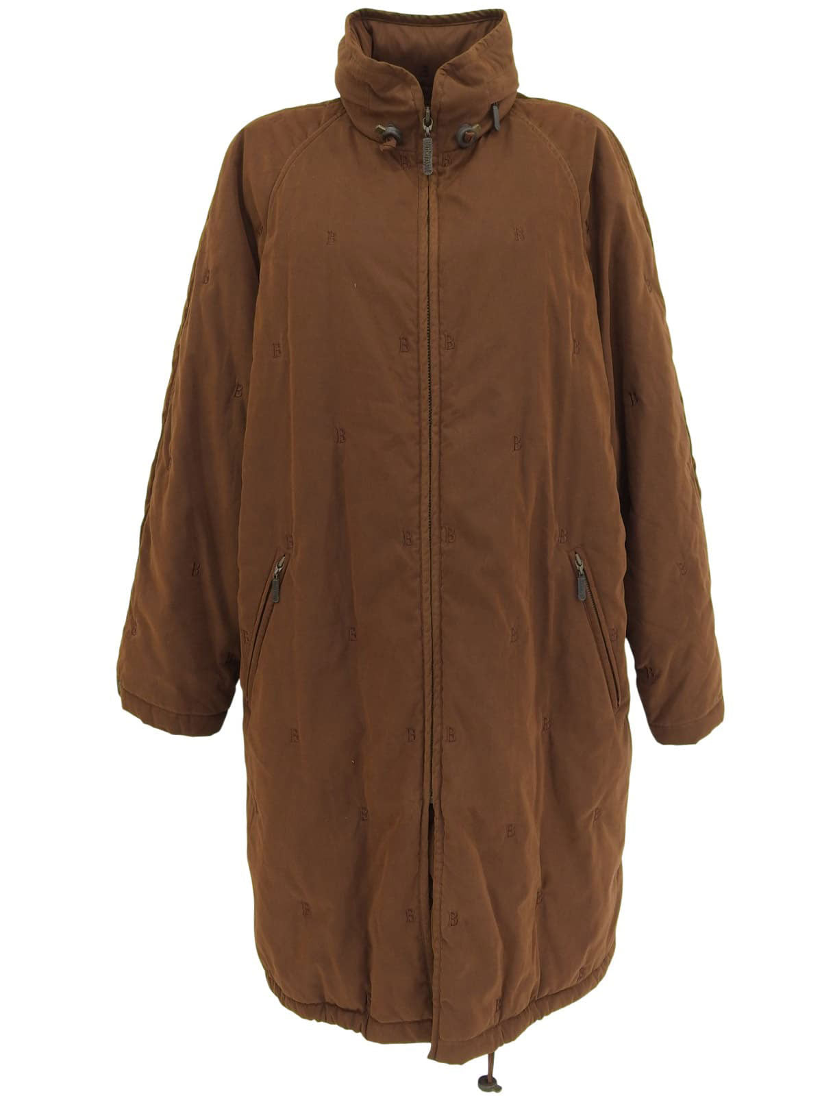 パデットロゴパターンジャケット ブラウン