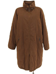 パデットロゴパターンジャケット ブラウン