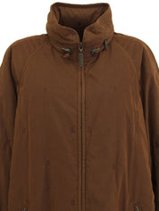 パデットロゴパターンジャケット ブラウン