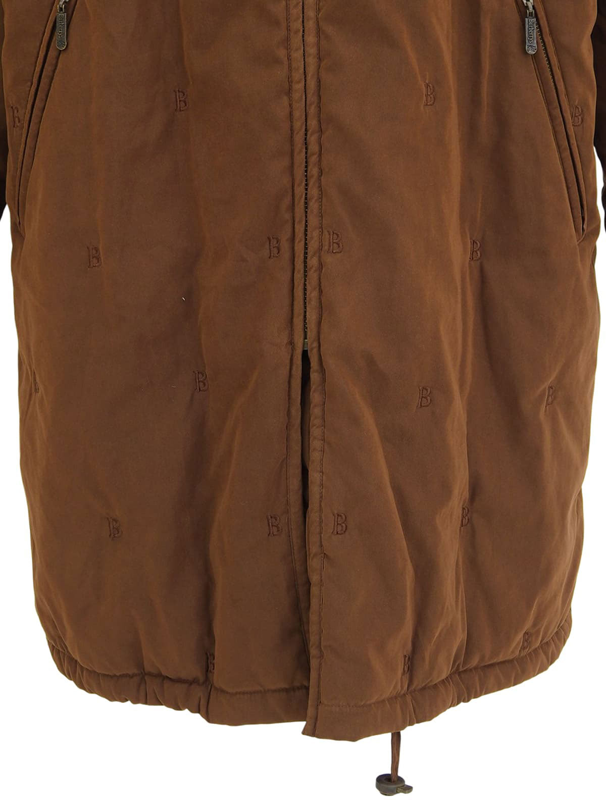 パデットロゴパターンジャケット ブラウン