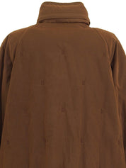 パデットロゴパターンジャケット ブラウン