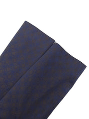 ガンチーニパターンコート ネイビー/ブラウン