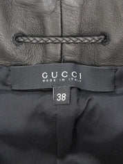 レザーロープベルトスカート ブラック