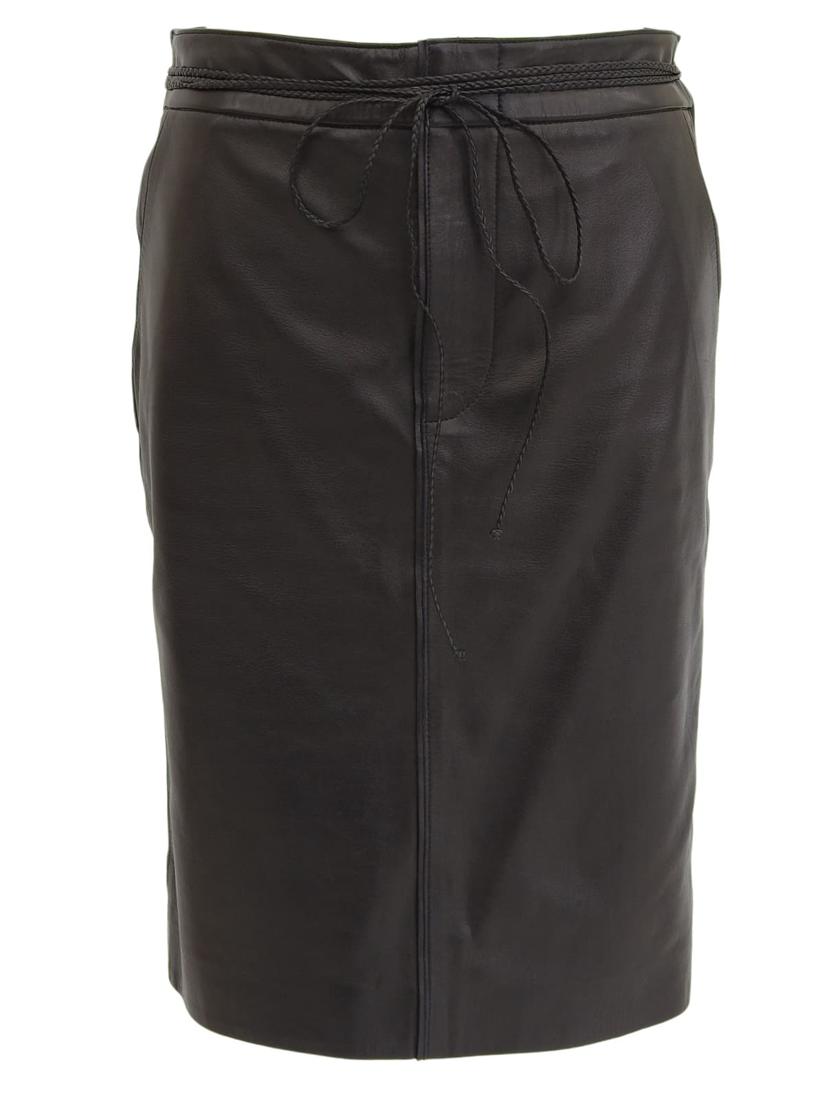 レザーロープベルトスカート ブラック