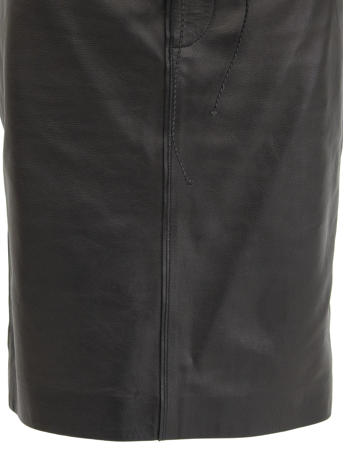 レザーロープベルトスカート ブラック