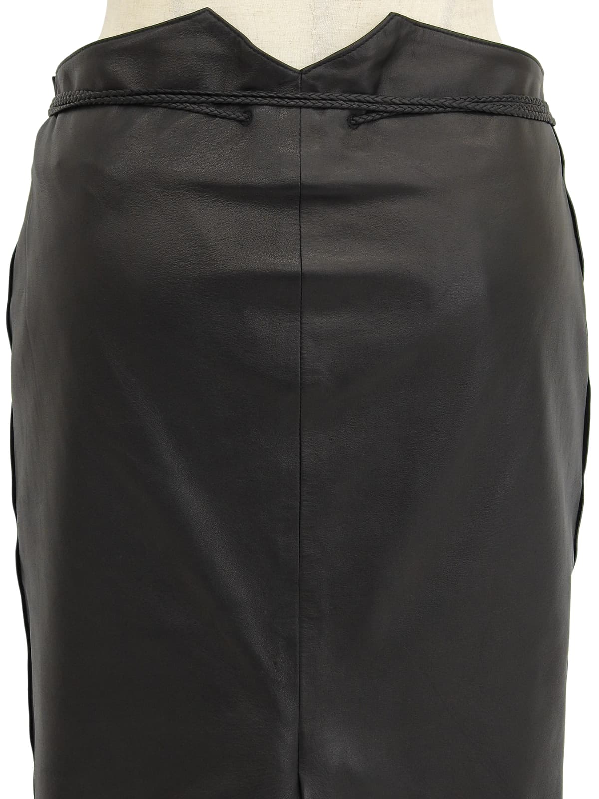 レザーロープベルトスカート ブラック