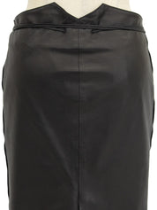 レザーロープベルトスカート ブラック