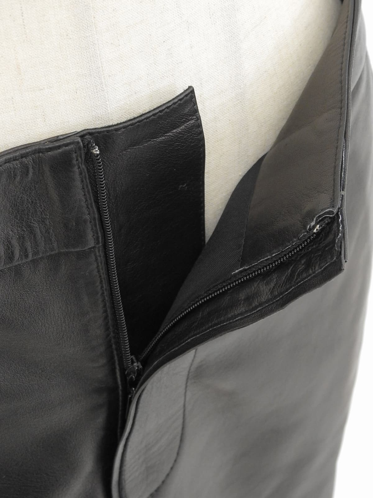 レザーロープベルトスカート ブラック