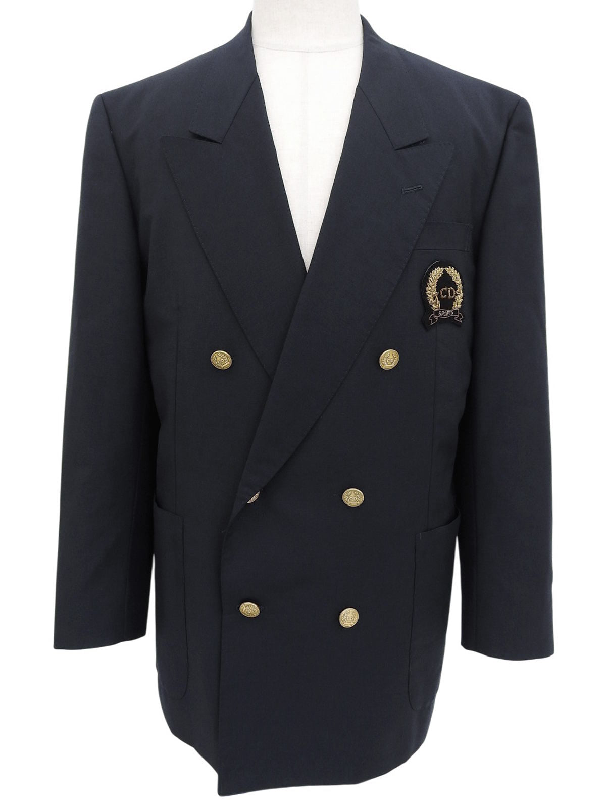 Logo Emblem Patch Jacket Navy