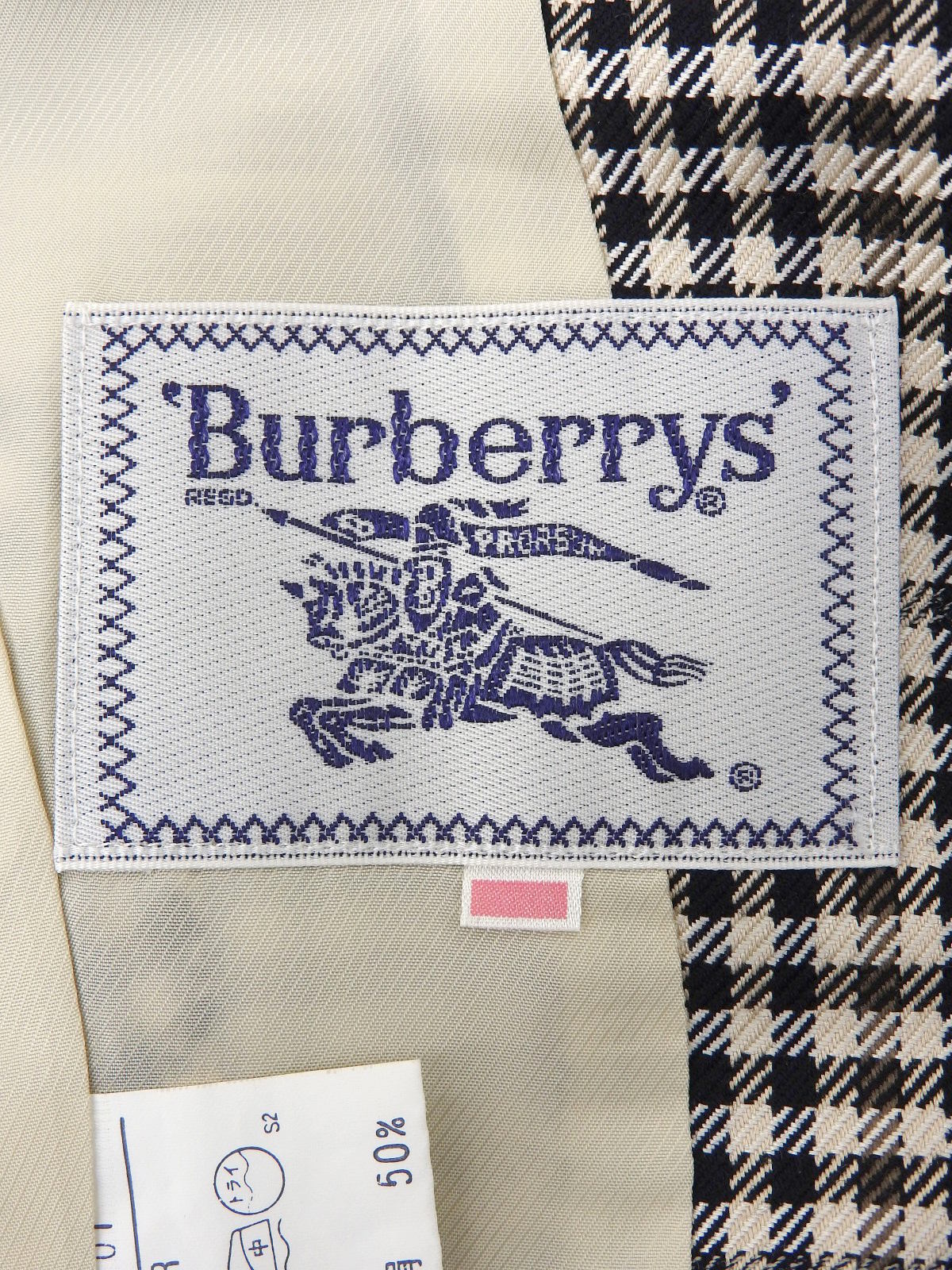 チェックパターンセットアップ ベージュ/ブラック