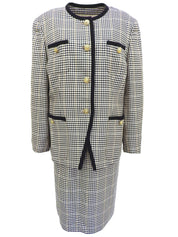 チェックパターンセットアップ ベージュ/ブラック