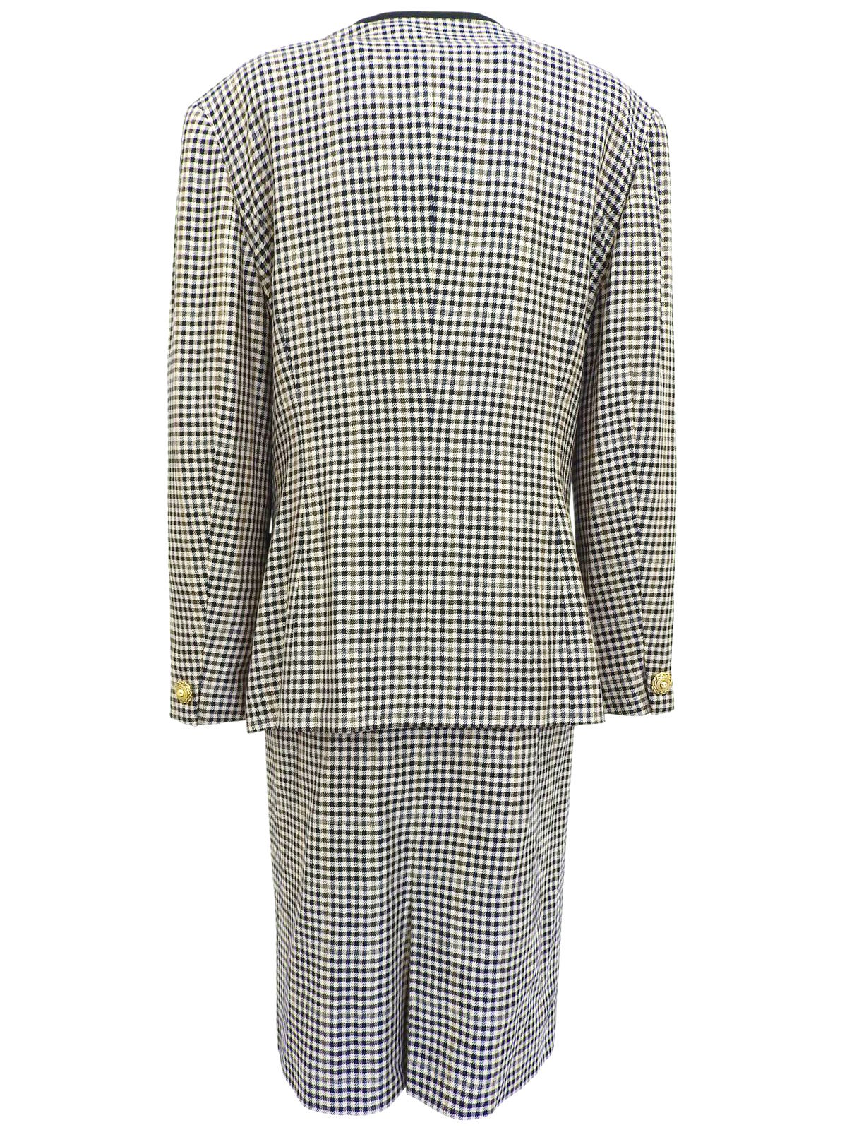 チェックパターンセットアップ ベージュ/ブラック