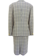 チェックパターンセットアップ ベージュ/ブラック