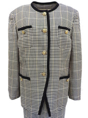 チェックパターンセットアップ ベージュ/ブラック